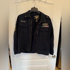 Bare Fox men’s vintage Black military USAF cotton Jacket Size 2XL Air Force